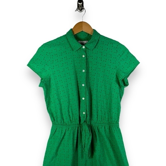 4 for $40 SALE! J Crew Mercantile Eyelet Tie-Front Dress, Apple Green, Size S - Picture 3 of 15